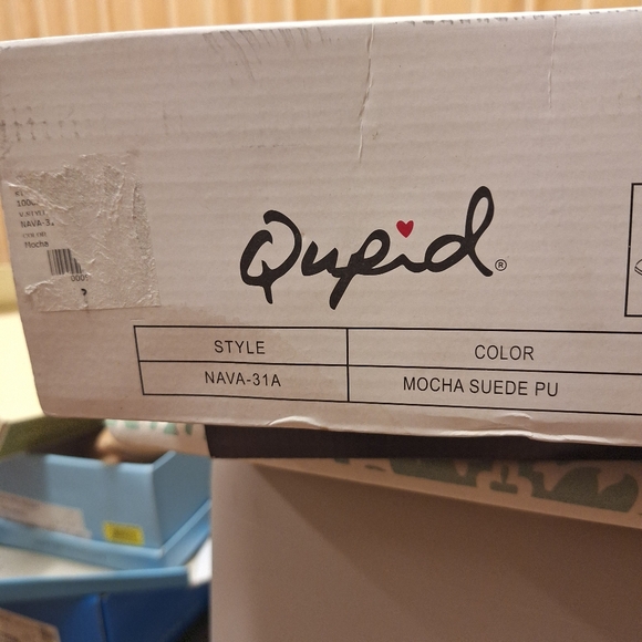 NEW Quipid brown suede "feel" pointed toe, buckle strap sandle heeled boots 6.5 - Picture 14 of 16